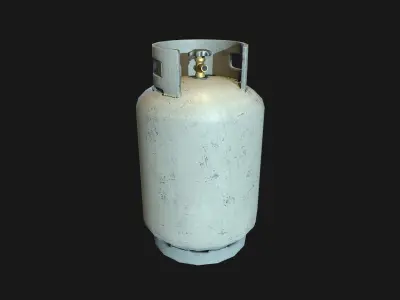 Low Poly PBR 19kg Gas Bottle Low-poly 3D model