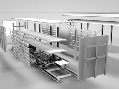 Western Cattle Wagon 3D model