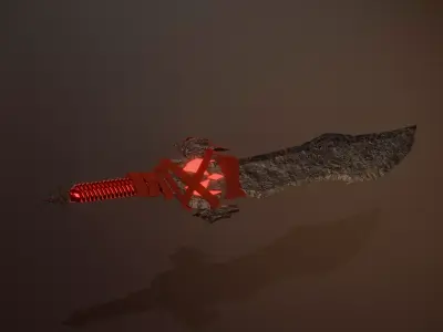 Crimson Core blade -   low-poly  game ready asset Fantasy Sword Low-poly 3D model