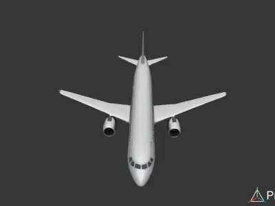 Download a high quality realistic aircraft 3D model  Low-poly 3D model
