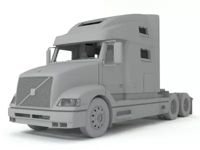 Volvo VNL 770 1997 detailed interior 3D model
