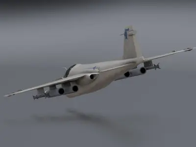 Grumman A - 6E intruder Low-poly 3D model