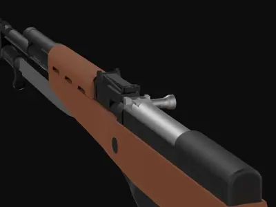 SKS Type 56 Low poly Low-poly 3D model