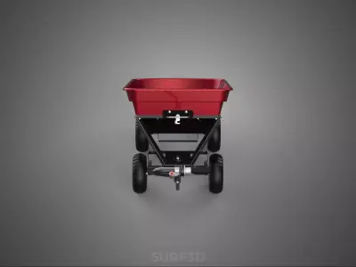 TIPPING ELECTRIC CART GARBAGE RUBBISH TRASH WASTE BIN COLLECTION 3D model