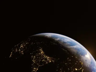 Earth for realtime render Eevee 3D model