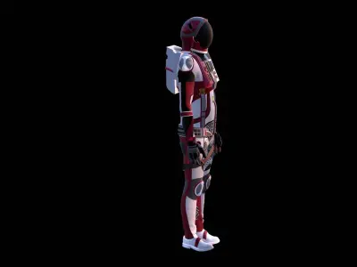 Astronaut Spacesuit Qatar 3D model