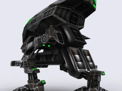 Mech walker Low-poly 3D model
