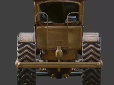 Steampunk Industrial Heavy Tractor 3D Model Low-poly 3D model