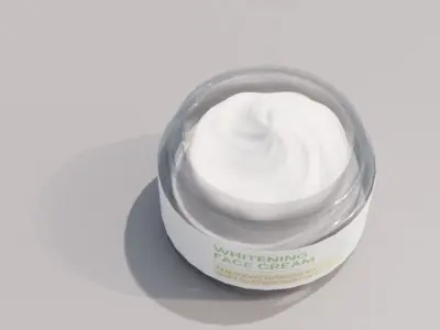 Jar with Cream Low-poly 3D model