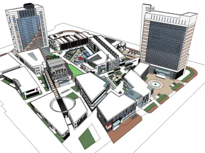 Sketchup Commercial Office Complex 258 3D model