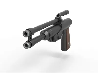 Blaster Pistol of Boba Fett from The Mandalorian TV series 3D model