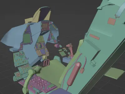 us 16 fighter aircraft 3D model