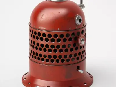 Industrial SciFi Heater Prop 3D model