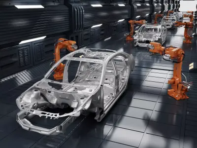 Automobile production workshop 3D model