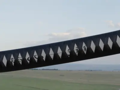 Katana samurai sword in sky 3D model
