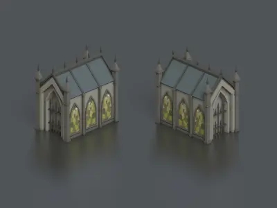 Free Demo of Low Poly Fantasy Scary Creepy Dark Halloween Free low-poly 3D model