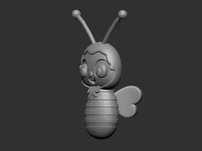 bee keychain model 3D print model