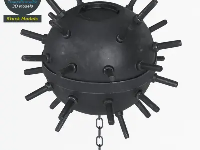 Naval mine 3D model purchase