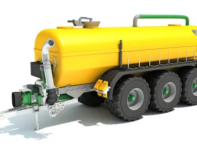 Farm Trailer V2 3D model