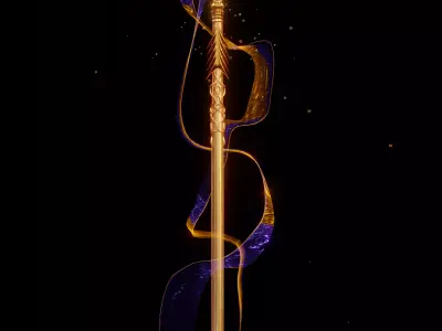 Golden Trident 3D model