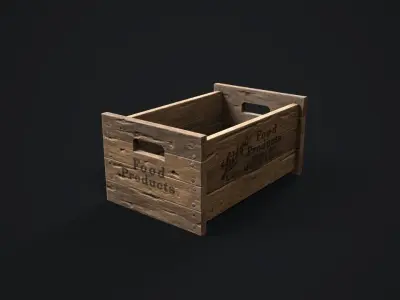 Wooden Crate Props Low-poly 3D model