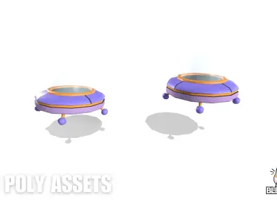 Spaceship Flying Saucer Low-poly 3D model buy