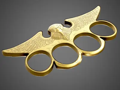 Brass Knuckles AAA Game Ready Asset Low-poly 3D model