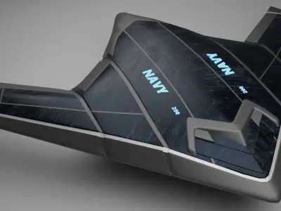 sci-fi jet 3D model by jishnukamalbora70