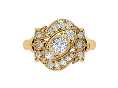 Wedding Art Deco Ring 3D print model purchase