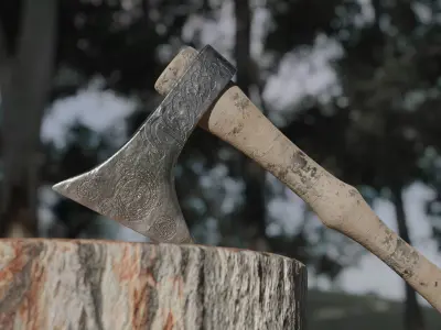 Viking Axe A 9th Century weapon 3D  Low-poly 3D model