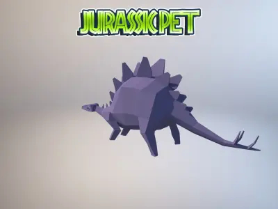Stegosaurus jurassic pet Low-poly 3D model