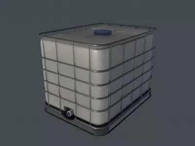 Water Plastic Tank Low-poly 3D model