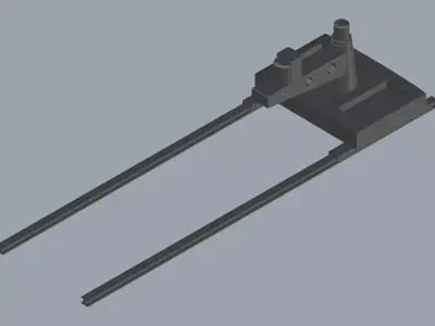 Staveley Machine with Radial Arm on Rail 3D model