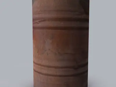 Rusted barrel  Low-poly 3D model