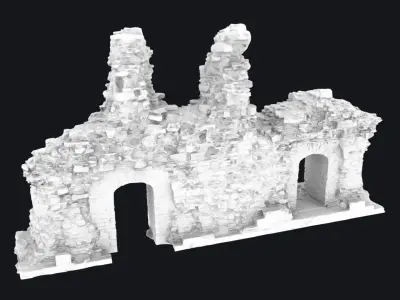 Game Ready Scanned Castle Ruins v1 Low-poly 3D model