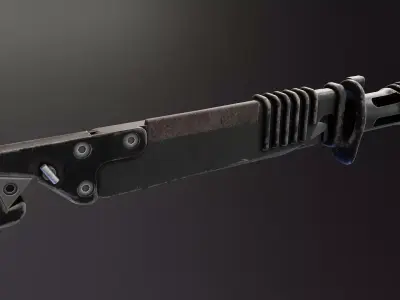 L3A1 Bayonet and Scabbard Low-poly 3D model
