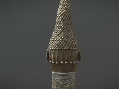 Queen Idia Bronze Head Low-poly 3D model