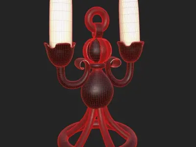 Stylized Candle Holder 3D model