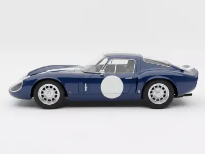 1964 Shelby Daytona Coupe Blue with Wimbledon White Stripes Low-poly 3D model