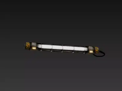 Sci-Fi Industrial LED Tube Light - PBR Game Ready Prop Low-poly 3D model