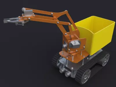 Multifunctional transport crawler trolley 3D model