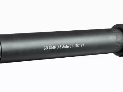 Silencer UMP 45 Supressor Tactical Low-poly 3D model