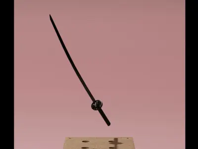 Katana samurai sword 3D model