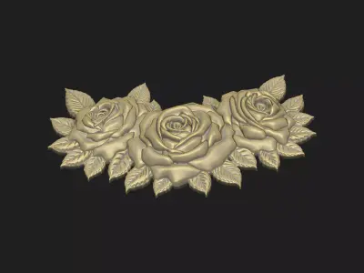 ornate vintage rose Victorian baroque luxury detail design 3D print model purchase