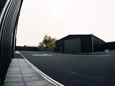 City Hangar Garage Complex 3D Environment 3D model