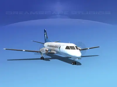 SAAB SF340 Air New Zealand 3D model
