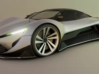 Game-Ready Sports Car 3D Model Low-poly 3D model