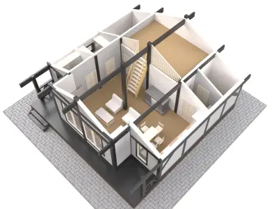 Private house  3D model purchase