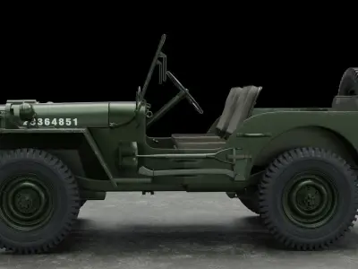 Jeep Willys 1942 3D model by 3mrys