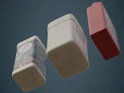 Bottles 1B Low-poly 3D model